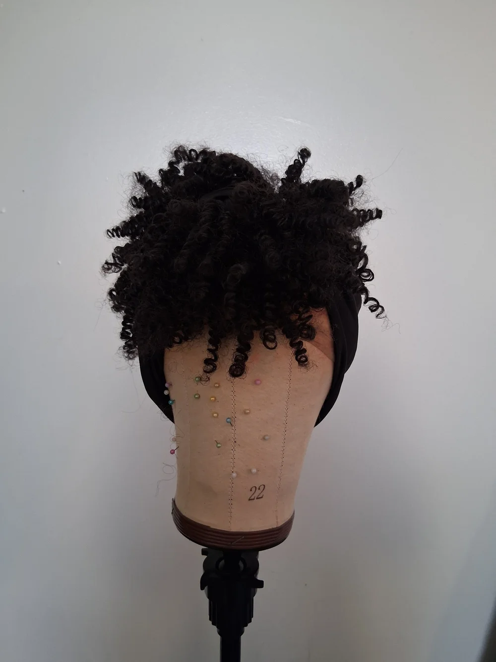 Black Curly Headband Wig with Natural Texture - Women Hair